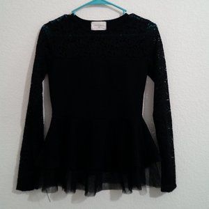 Urban Powder by B) Black Half Mesh Top